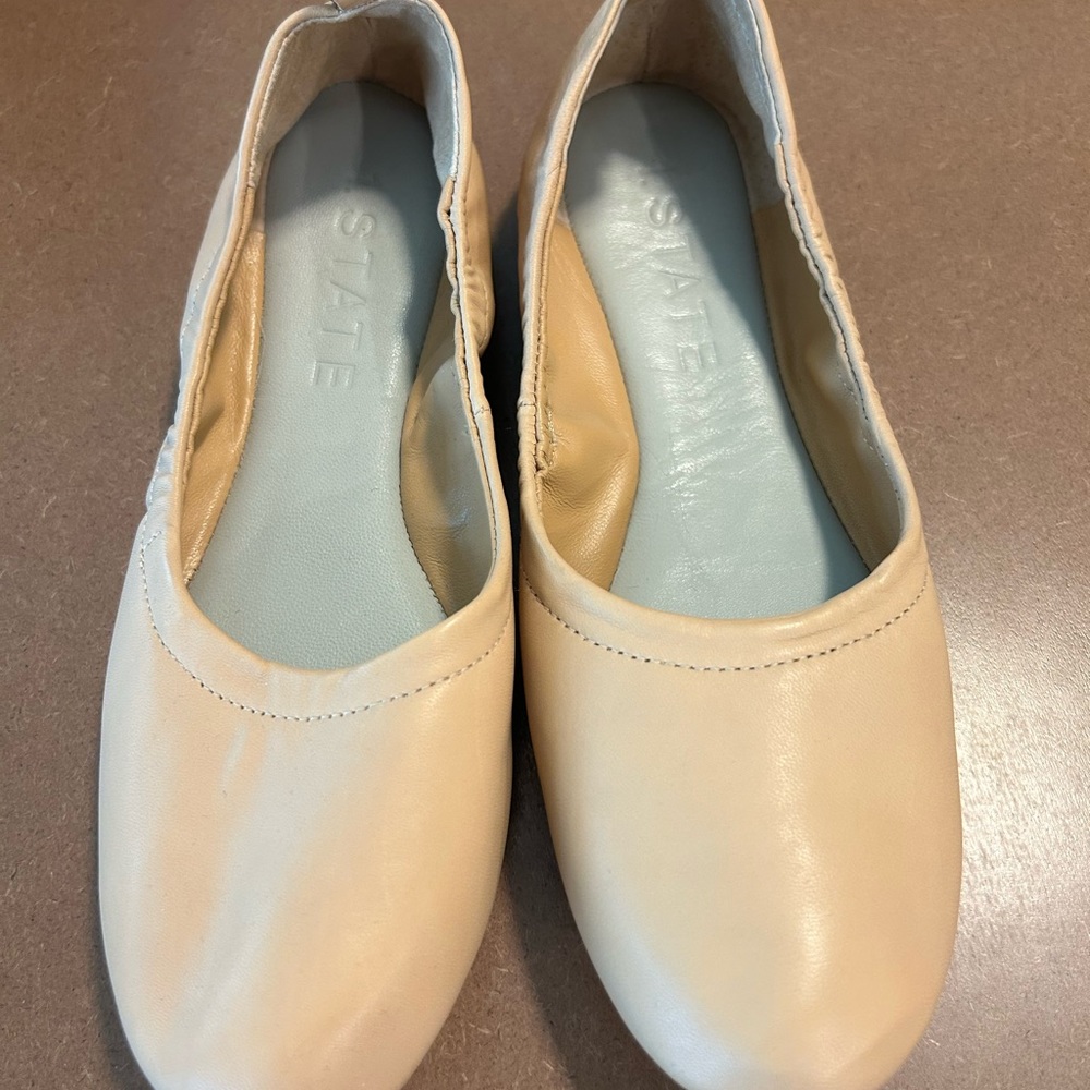 1. State Salen Ballet Flat, Sz 7, Sand
